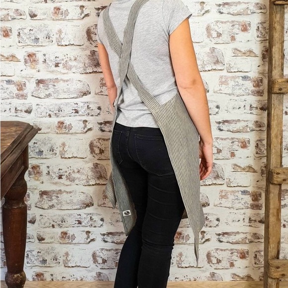 Japanese Linen Apron Pinafore size M/L/XL - Picture 3 of 13